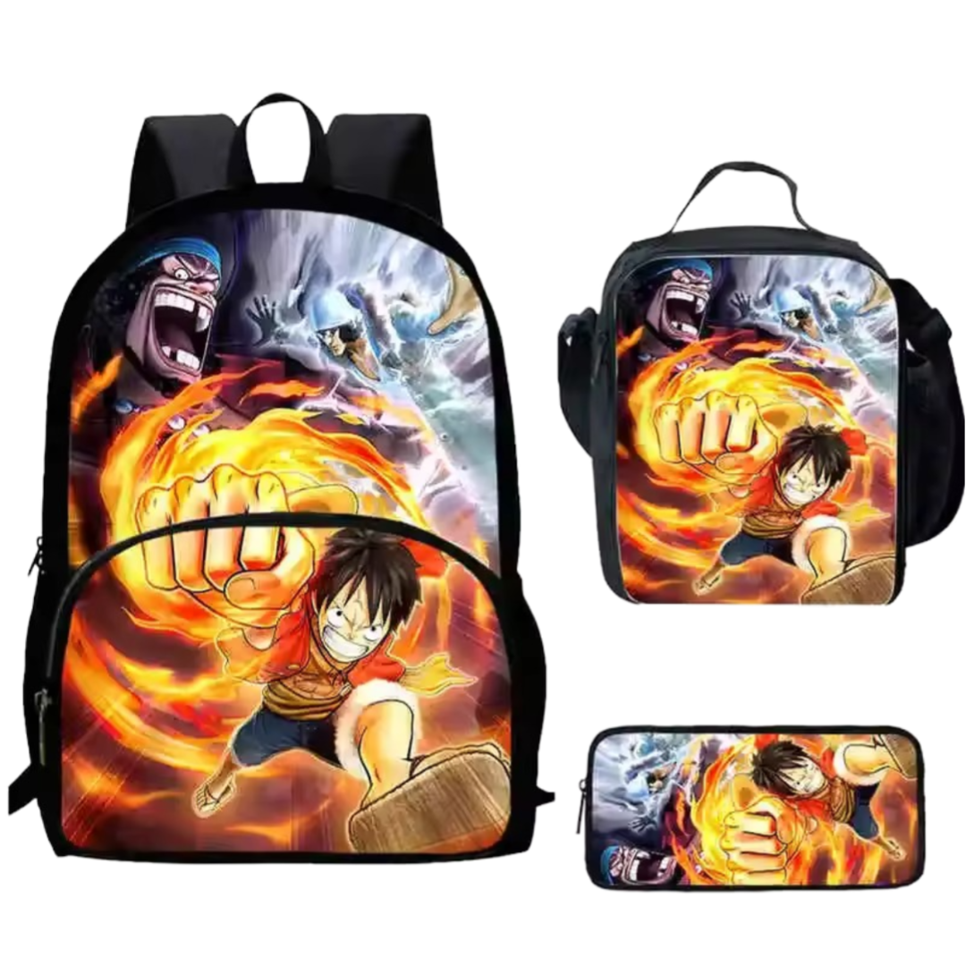3Pcs/set Anime One Piece: Pirate Warriors 2 Backpack 3Pcs/set Anime One Piece: Pirate Warriors 2 Backpack