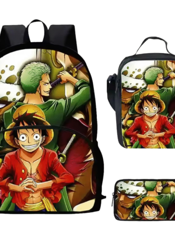 3Pcs/set Anime One Piece Luffy With Friends Backpack
