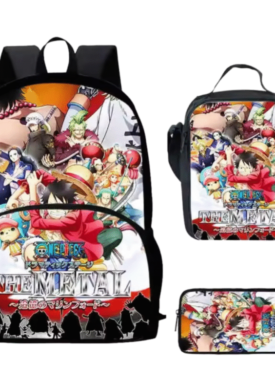 3Pcs/set Anime One Piece: The Metal Backpack