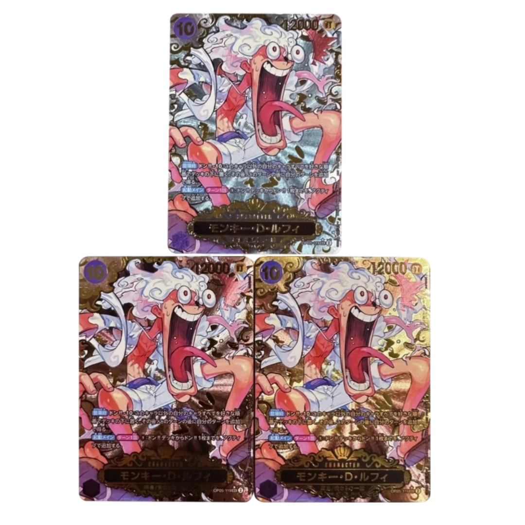 3Pcs/set Anime One Piece Gear 5 Luffy Playing Card 3Pcs/set Anime One Piece Gear 5 Luffy Playing Card