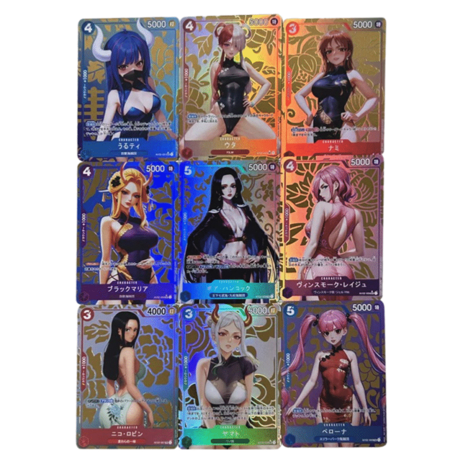 9Pcs/set Anime One Piece Colorful Flash Game Playing Card 9Pcs/set Anime One Piece Colorful Flash Game Playing Card
