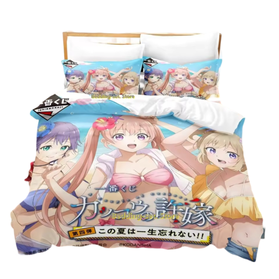 Anime A Couple Of Cuckoos Erika Amano With Friends Bedding Set