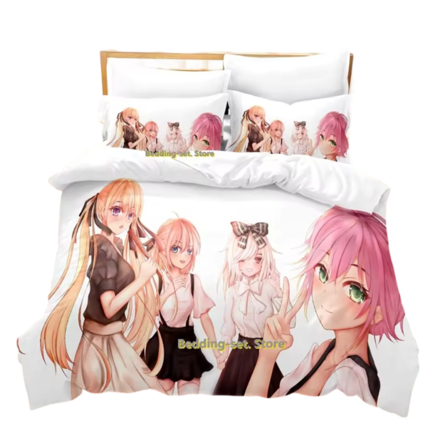 Anime A Couple Of Cuckoos Hiro Segawa With Friends Bedding Set