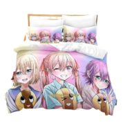 Anime A Couple Of Cuckoos Erika And Sachi With Hiro Bedding Set