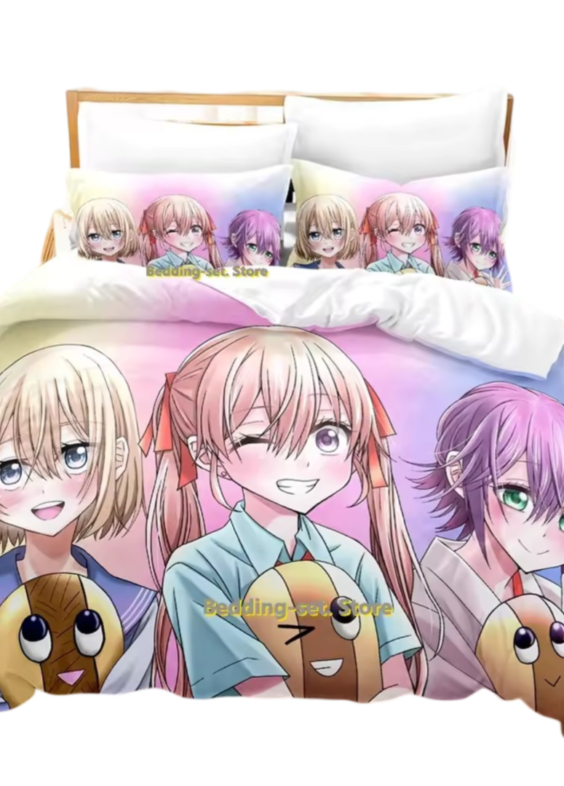 Anime A Couple Of Cuckoos Erika And Sachi With Hiro Bedding Set