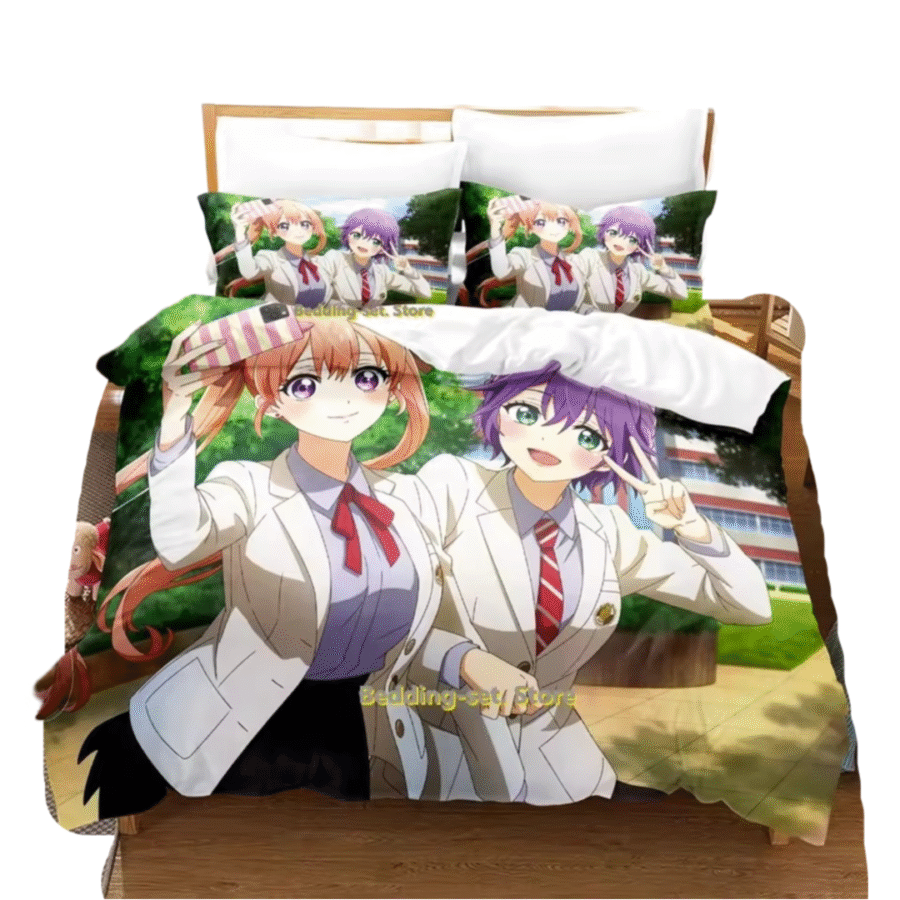 Anime A Couple Of Cuckoos Hiro Segawa And Erika Amano Bedding Set Anime A Couple Of Cuckoos Hiro Segawa And Erika Amano Bedding Set
