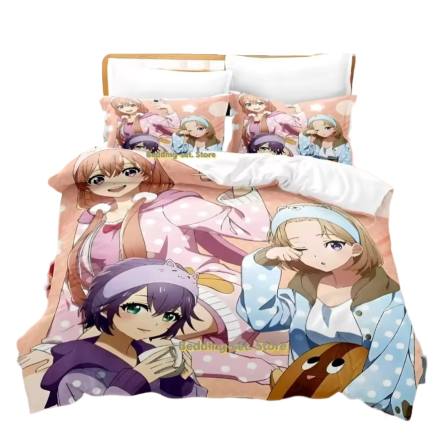 Anime A Couple Of Cuckoos Erika And Hiro With Sachi Bedding Set
