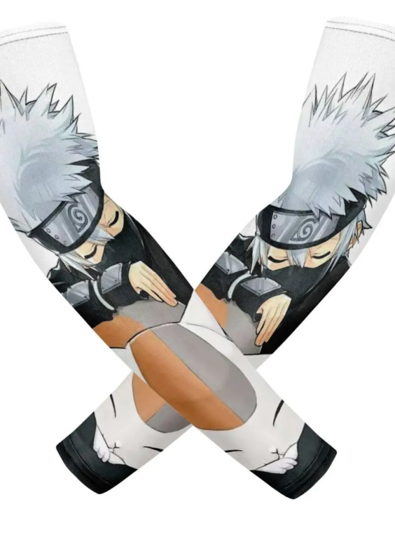 Anime Naruto Kakashi Hatake UV Sun Protection Arm Sleeves