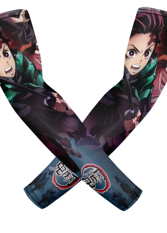 Anime Demon Slayer Tanjiro Kamado UV Sun Protection Arm Sleeves