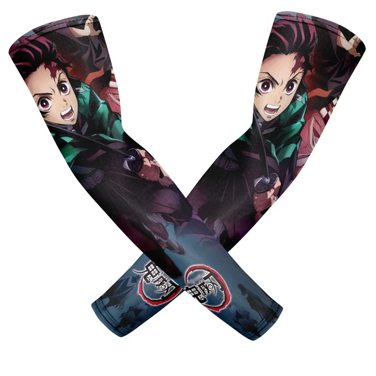 Anime Demon Slayer Tanjiro Kamado UV Sun Protection Arm Sleeves Anime Demon Slayer Tanjiro Kamado UV Sun Protection Arm Sleeves