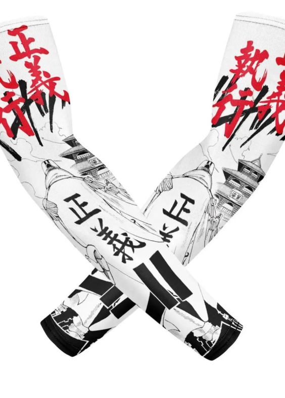 Anime One Piece Akainu UV Sun Protection Arm Sleeves