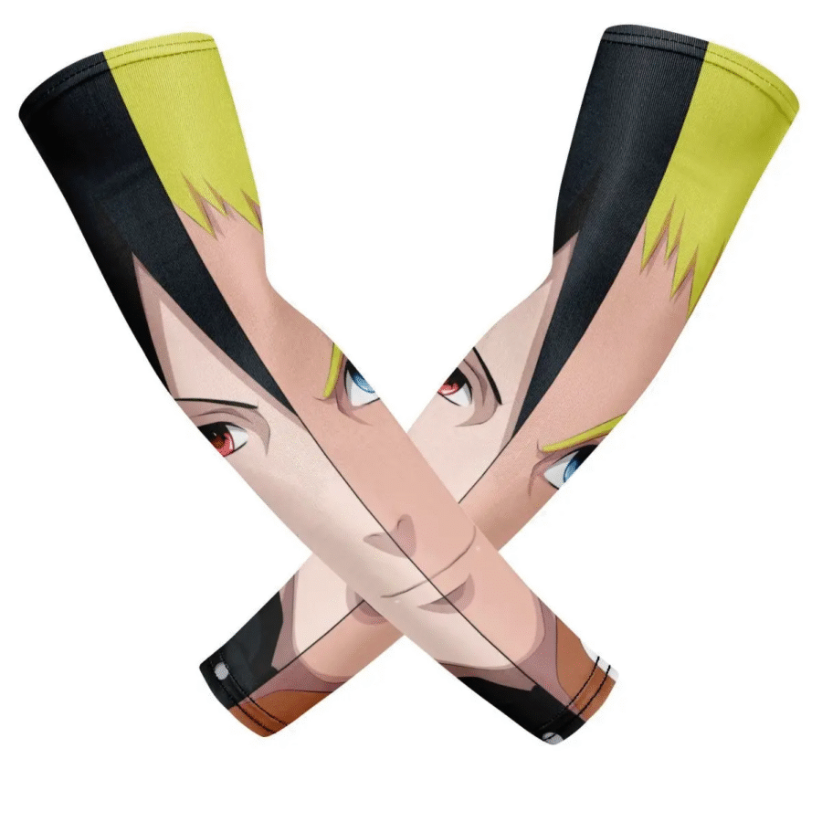 Anime Naruto Uzumaki And Sasuke Uchiha UV Sun Protection Arm Sleeves