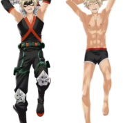 Anime My Hero Academia Katsuki Bakugo Double Side Printed Hugging Body Cushion Cover