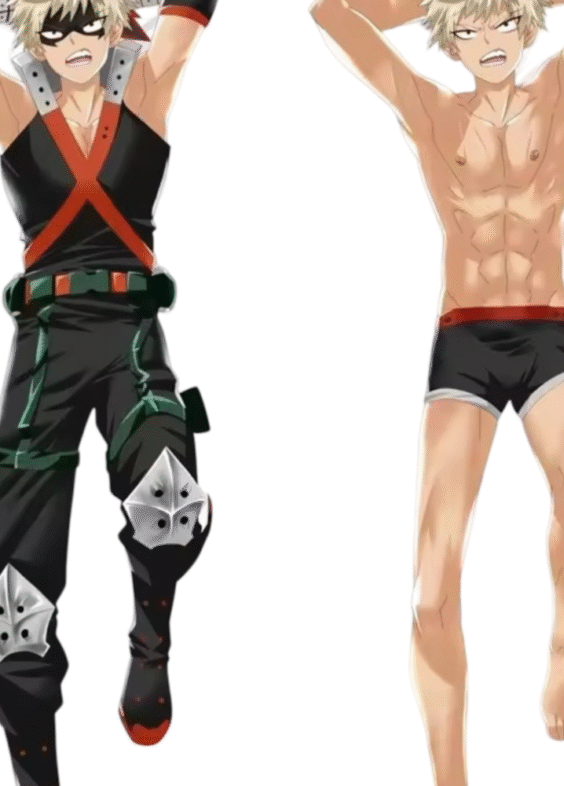 Anime My Hero Academia Katsuki Bakugo Double Side Printed Hugging Body Cushion Cover