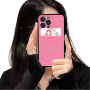 Anime A Sign Of Affection Yuki Itose And Itsuomi Nagi Silicone Pink Phone Case For iPhone