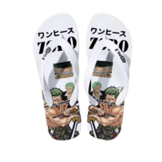 Anime One Piece Roronoa Zoro White Flip Flops Slipper