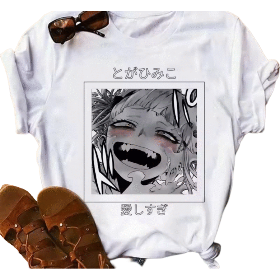 My Hero Academia Himiko Toga Anime White T-Shirt My Hero Academia Himiko Toga Anime White T-Shirt