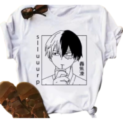 My Hero Academia Anime Shoto Todoroki White T-Shirt