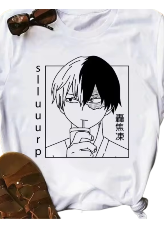 My Hero Academia Anime Shoto Todoroki White T-Shirt