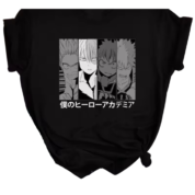 My Hero Academia Character Anime Black T-Shirt