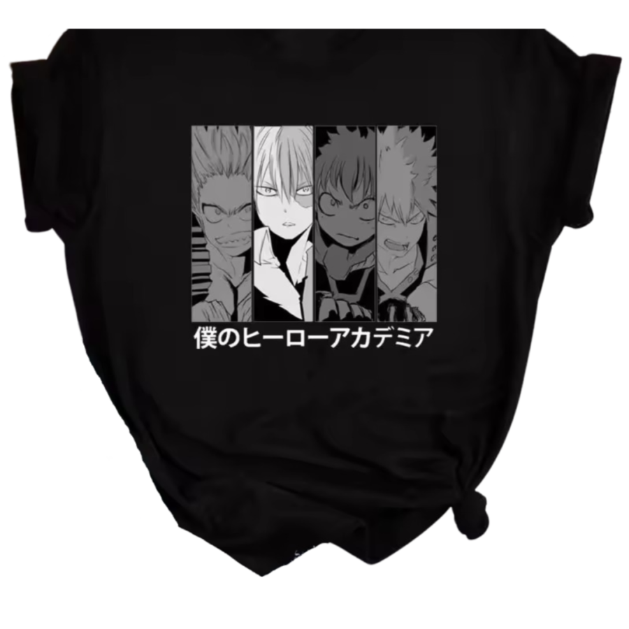 My Hero Academia Character Anime Black T-Shirt