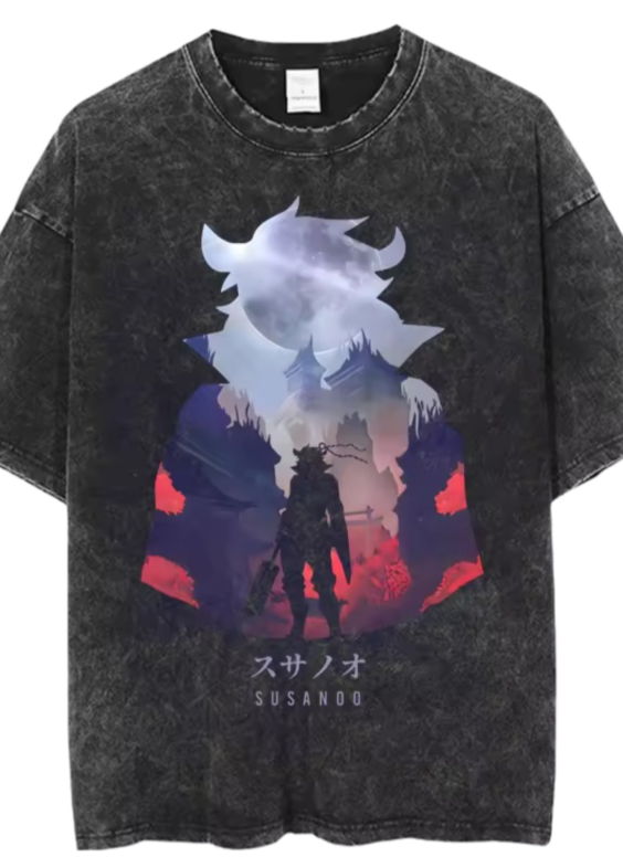 Anime Akame Ga Kill Susanoo Short-Sleeve Black T-Shirt