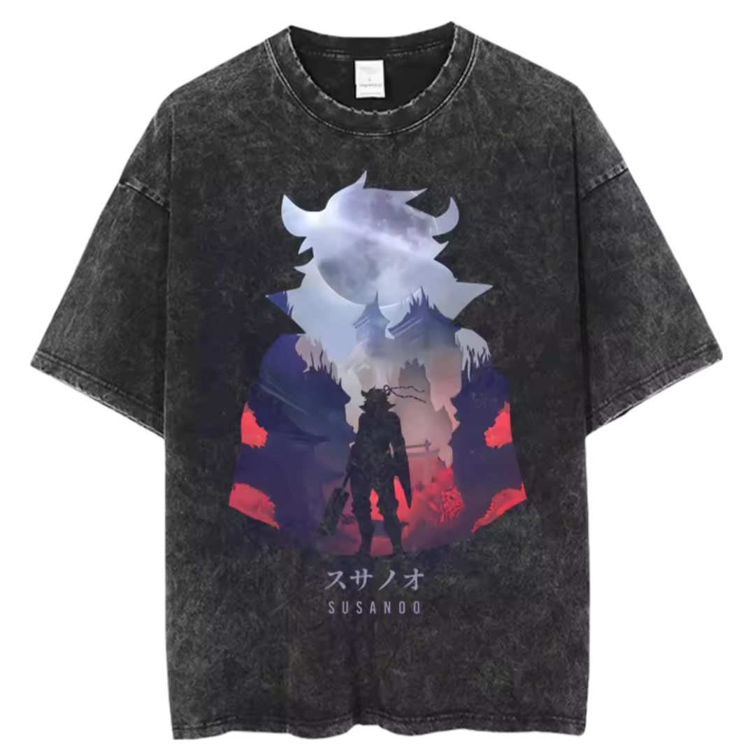 Anime Akame Ga Kill Susanoo Short-Sleeve Black T-Shirt Anime Akame Ga Kill Susanoo Short-Sleeve Black T-Shirt