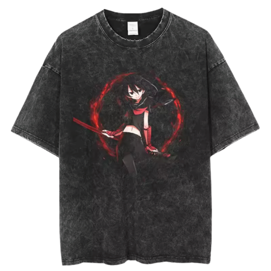 Akame Ga Kill Anime Akame Black T-Shirt Akame Ga Kill Anime Akame Black T-Shirt