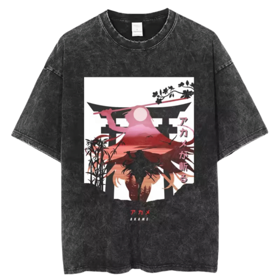 Akame Ga Kill Anime Akame Short-Sleeve Black T-Shirt Akame Ga Kill Anime Akame Short-Sleeve Black T-Shirt