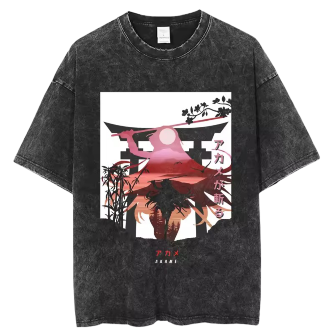 Akame Ga Kill Anime Akame Short-Sleeve Black T-Shirt Akame Ga Kill Anime Akame Short-Sleeve Black T-Shirt