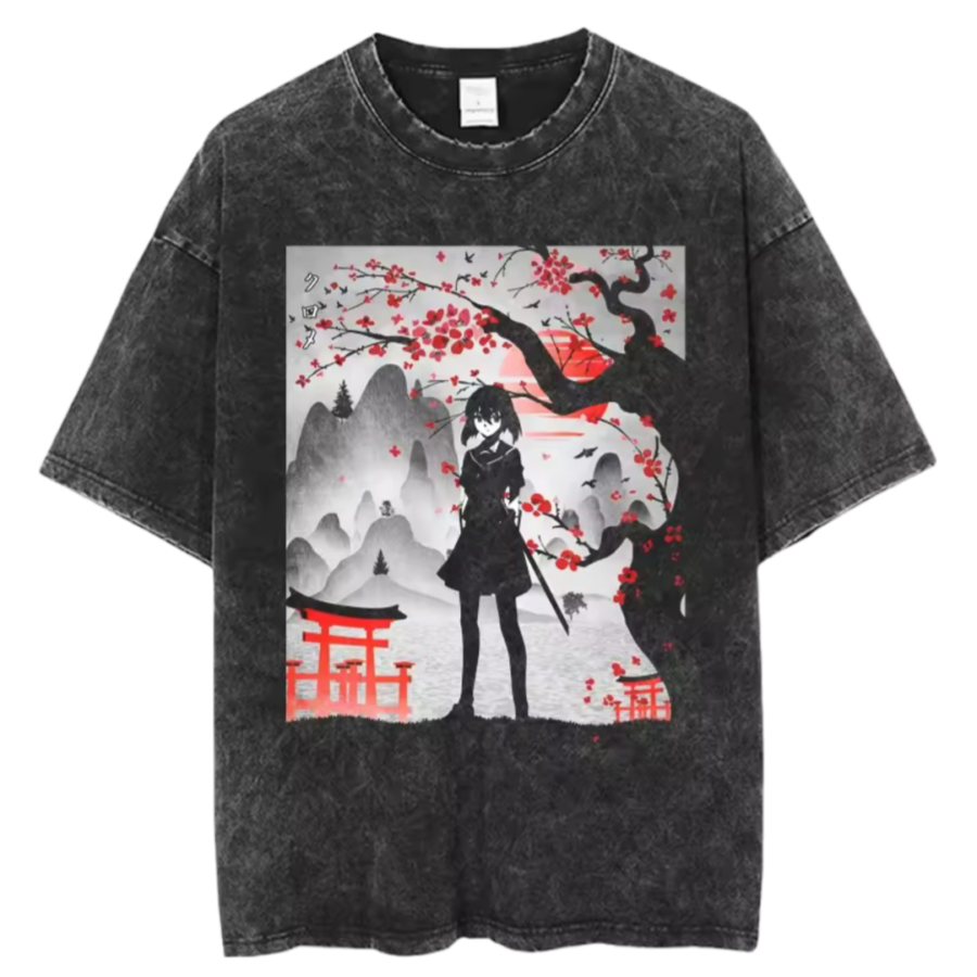 Akame Ga Kill Anime Kurome Short-Sleeve Black T-Shirt