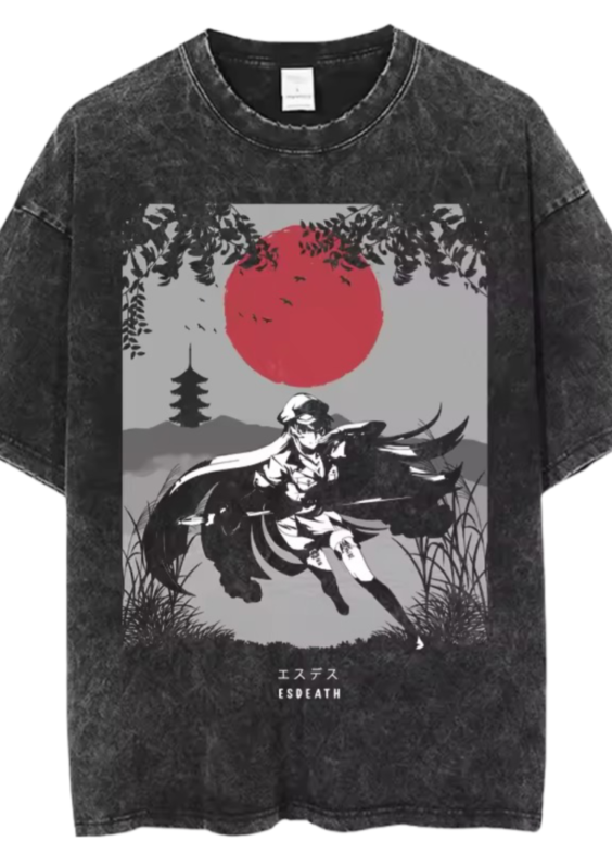 Akame Ga Kill Anime Esdeath Black T-Shirt