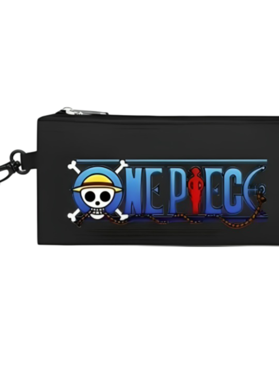 Anime One Piece Logo Black Pencil Case