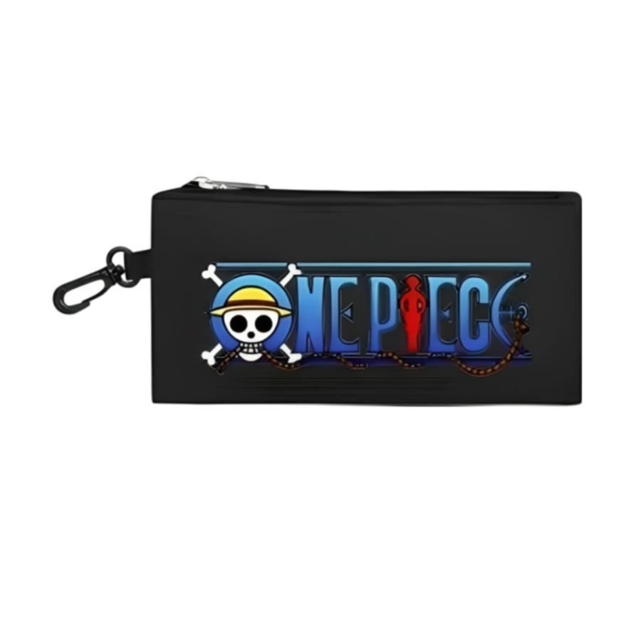 Anime One Piece Logo Black Pencil Case