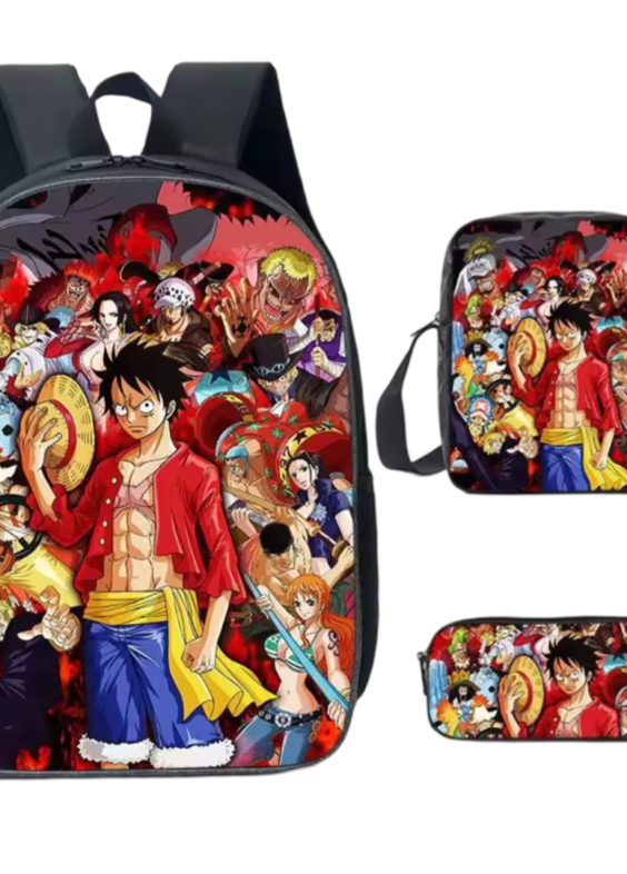 3Pcs/set Anime One Piece Character Schoolbag