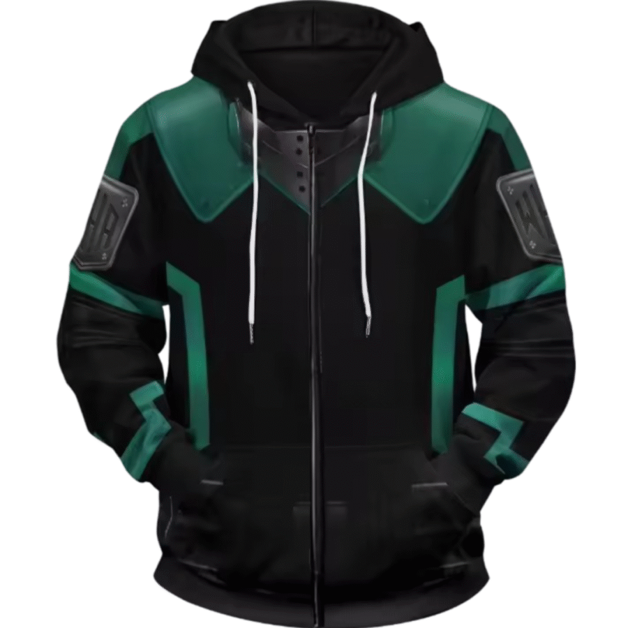 Anime My Hero Academia Izuku Midoriya Zipper Hoodie Anime My Hero Academia Izuku Midoriya Zipper Hoodie