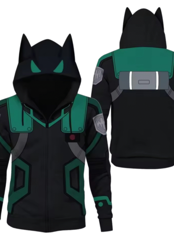 Anime My Hero Academia Izuku Midoriya Zipper Sweatshirts