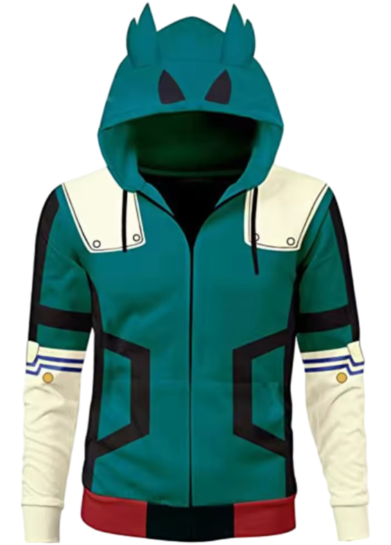 Anime My Hero Academia Izuku Midoriya Ears Hoodie