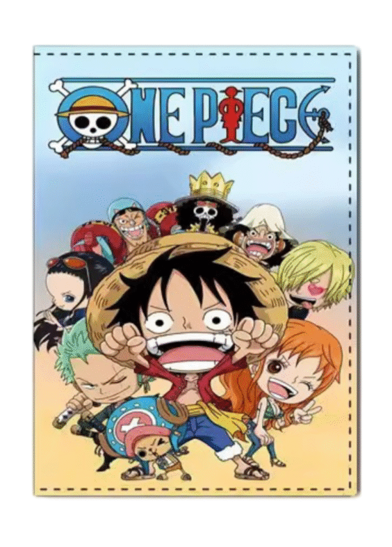 One Piece Anime Luffy With Friends PU Passport Holder
