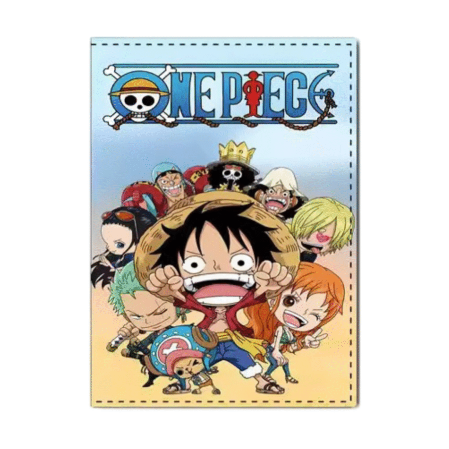 One Piece Anime Luffy With Friends PU Passport Holder One Piece Anime Luffy With Friends PU Passport Holder