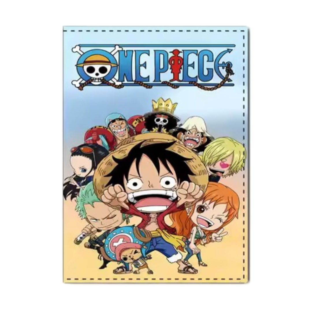 One Piece Anime Luffy With Friends PU Passport Holder One Piece Anime Luffy With Friends PU Passport Holder