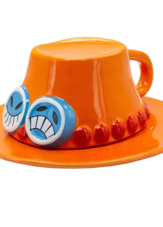 Anime One Piece Portgas D. Ace Hat Shaped Ceramic Coffee Cup