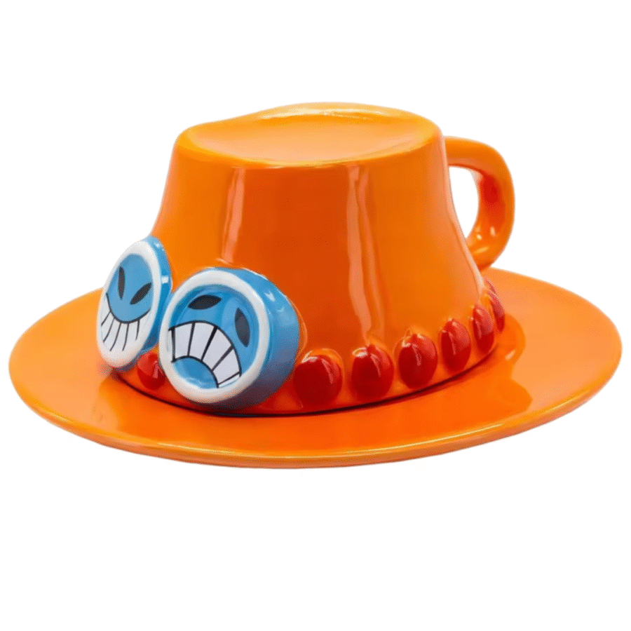 Anime One Piece Portgas D. Ace Hat Shaped Ceramic Coffee Cup Anime One Piece Portgas D. Ace Hat Shaped Ceramic Coffee Cup