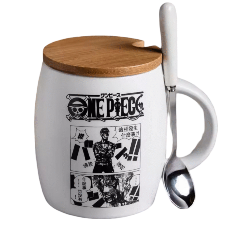 Anime One Piece Roronoa Zoro Ceramic Coffee Mug With Spoon Anime One Piece Roronoa Zoro Ceramic Coffee Mug With Spoon