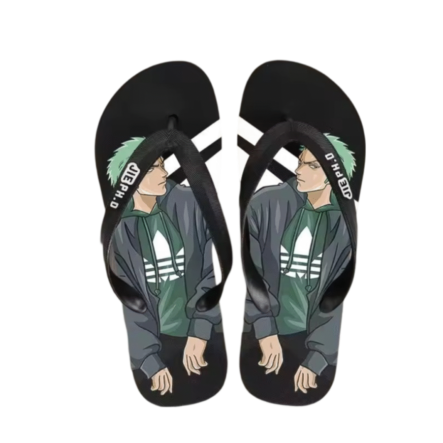 Anime One Piece Roronoa Zoro Casual Flip Flop Slipper Anime One Piece Roronoa Zoro Casual Flip Flop Slipper