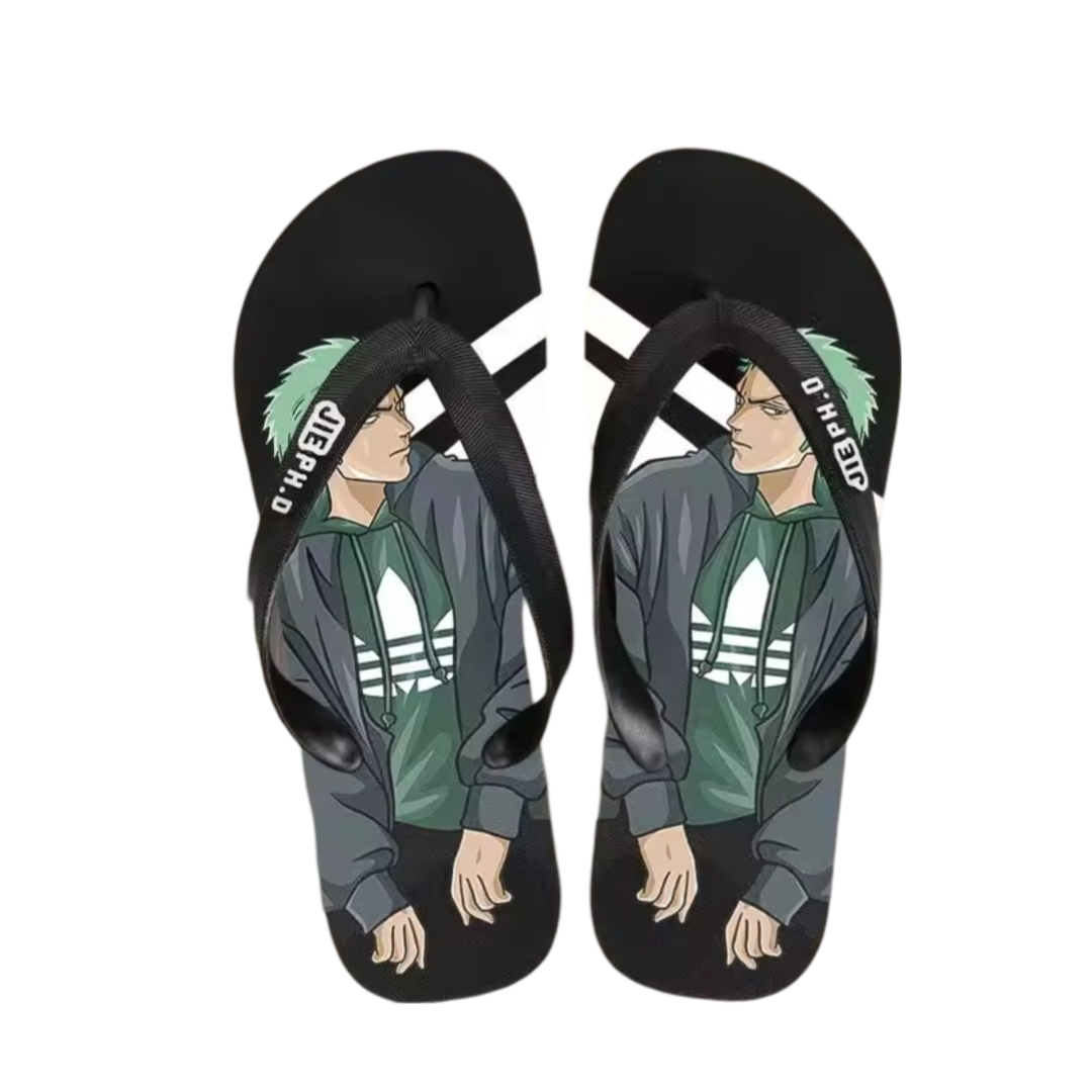Anime One Piece Roronoa Zoro Casual Flip Flop Slipper Anime One Piece Roronoa Zoro Casual Flip Flop Slipper