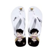 Anime One Piece Luffy Casual Flip Flop White Slipper