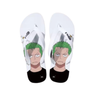 One Piece Anime Roronoa Zoro Casual Flip Flop White Slipper