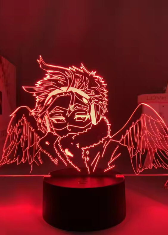 Anime My Hero Academia Hawks Red LED Acrylic Stand