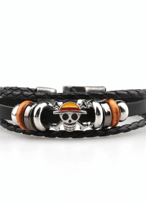 Anime One Piece Straw Hat Skull Bracelet